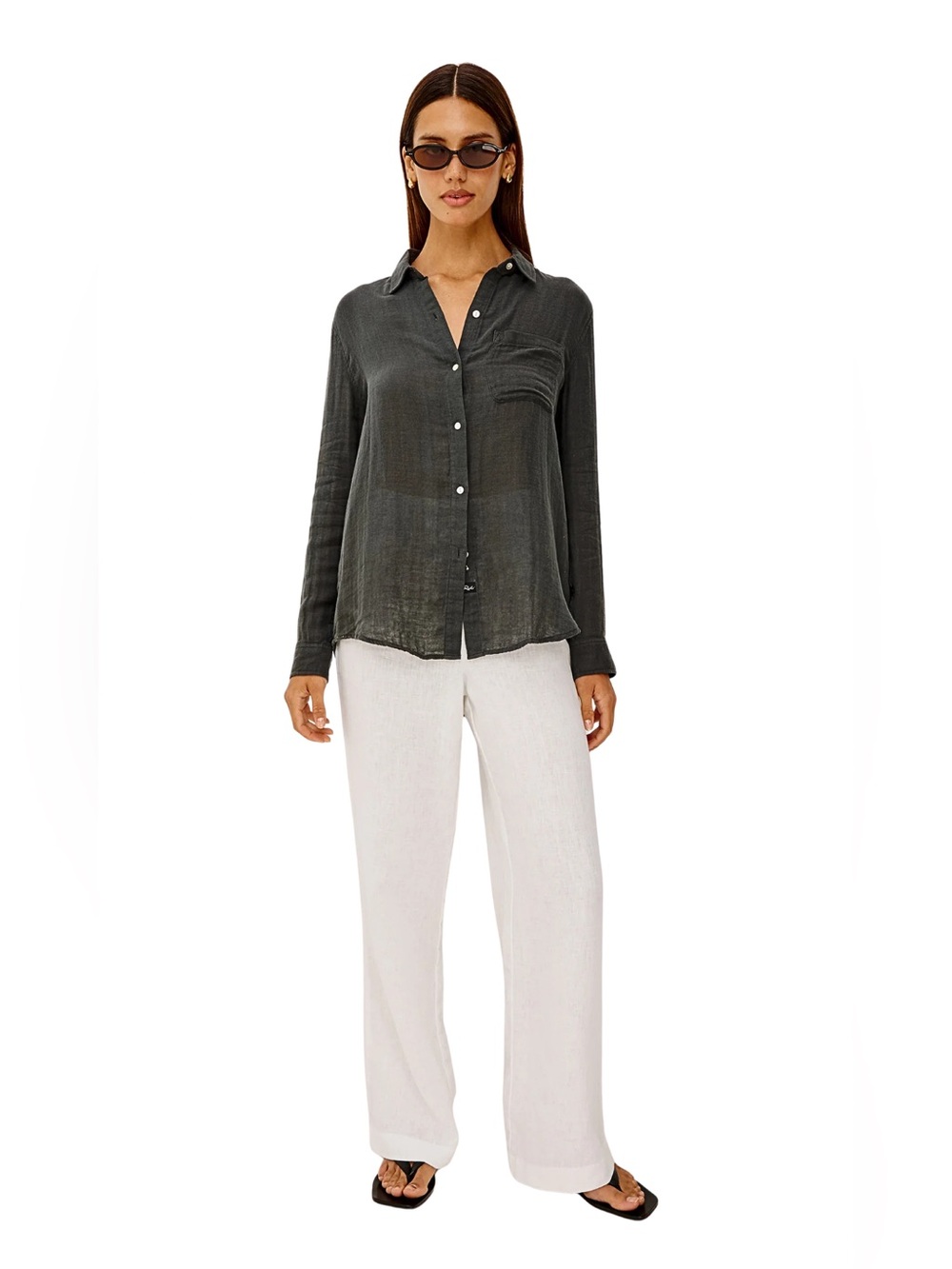 NWT Rails Charcoal / Gray / Washed Black Button-Up Shirt - Picture 2 of 5